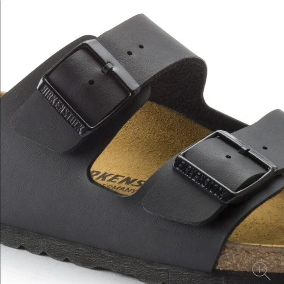 NWT Birkenstock Arizona Birko-Flor Black 2-Strap Sandal - Picture 7 of 12